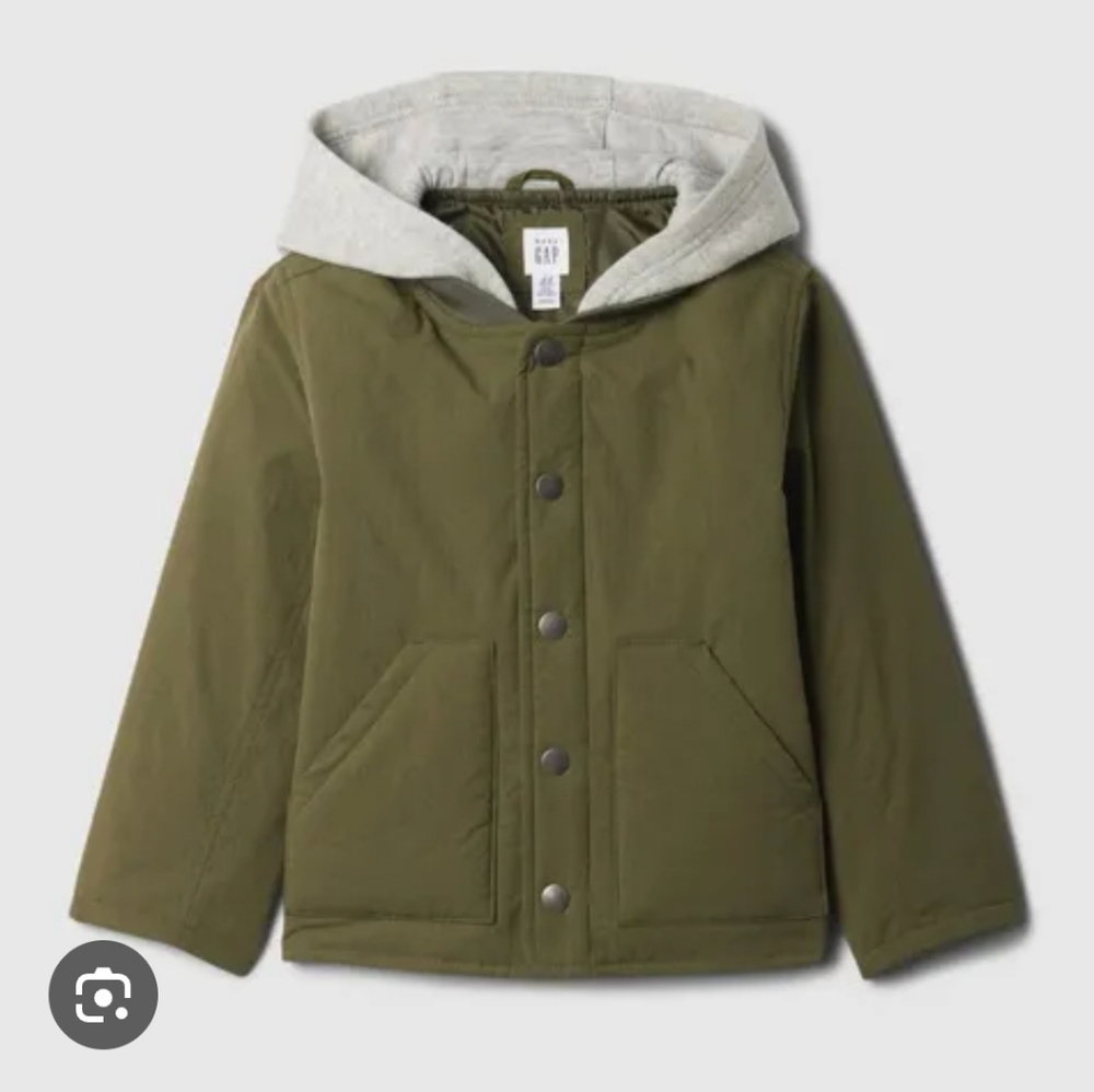 GAP hooded Bomber 5T in Olive Green